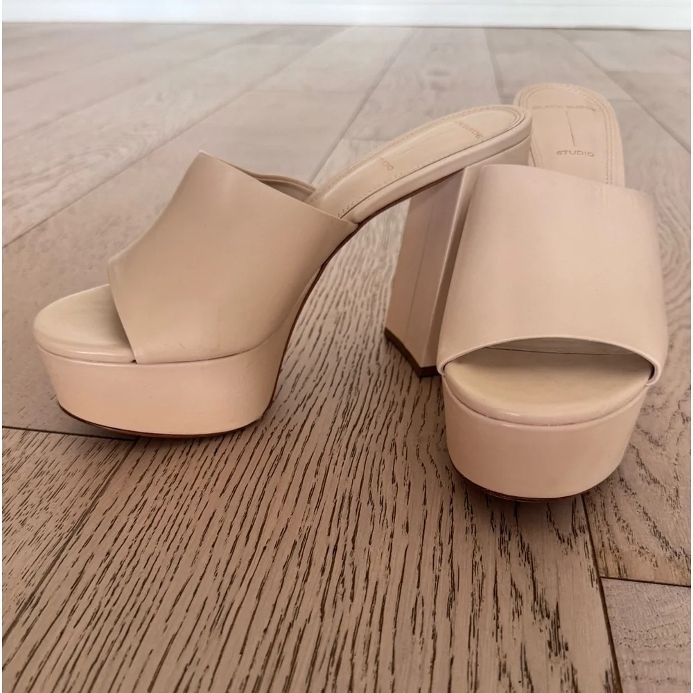 BLACK SUEDE STUDIO Tyler Platform Slide Sandal (38 Women)